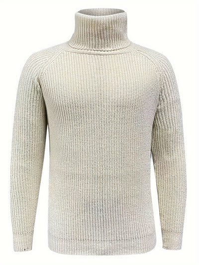 Jacob | Men Solid Ribbed Turtleneck Sweater