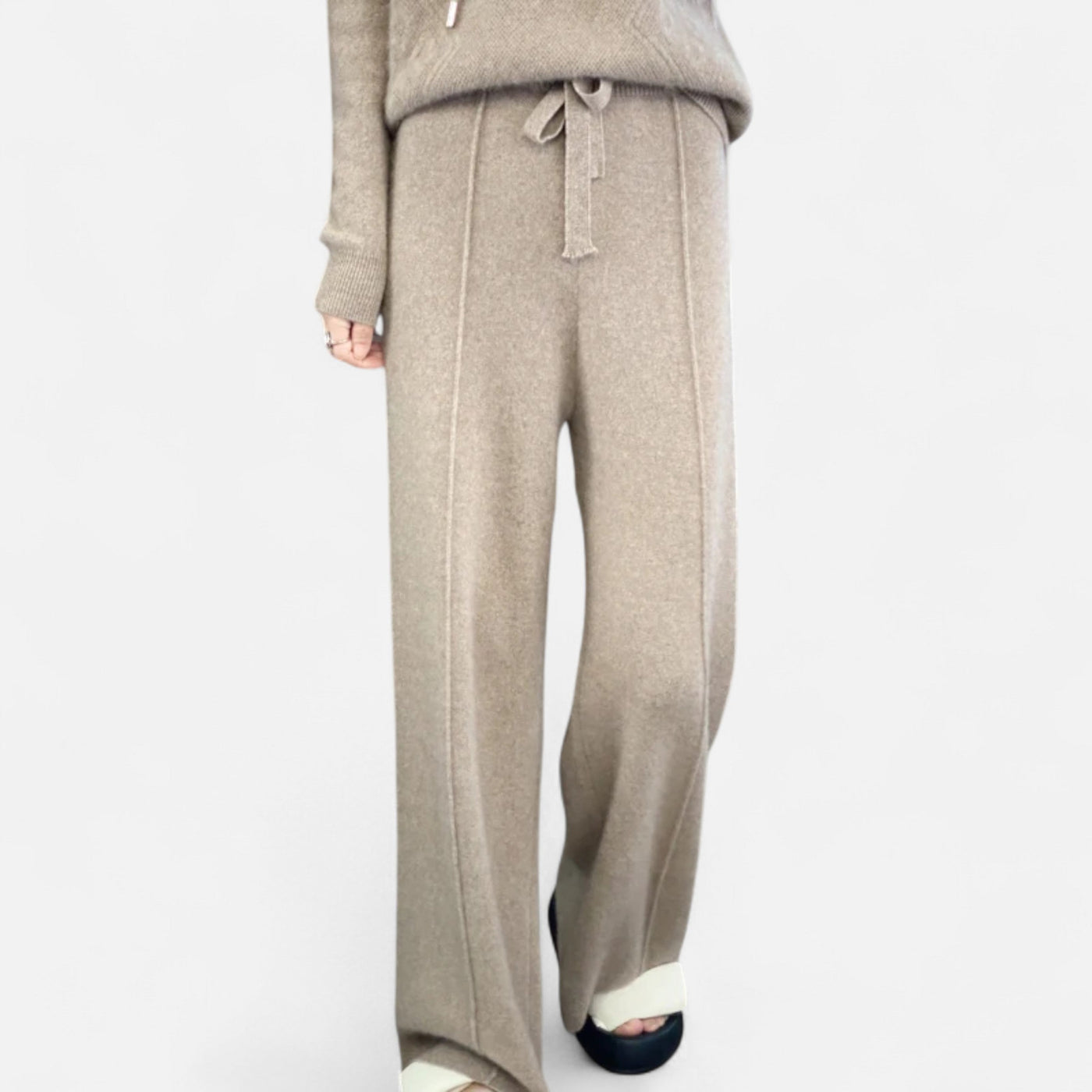 Isabel | Women’s Wide Leg Comfy Fit Classic Wool Trousers