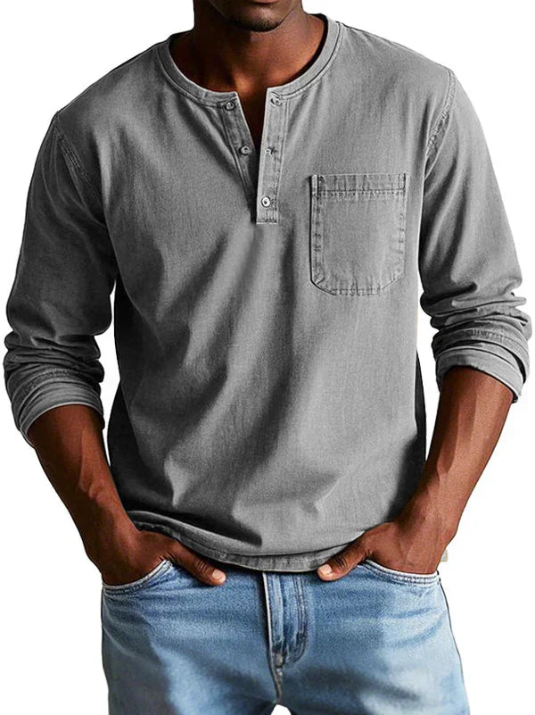 Ben | Men’s Casual Long Sleeve Henley Shirt
