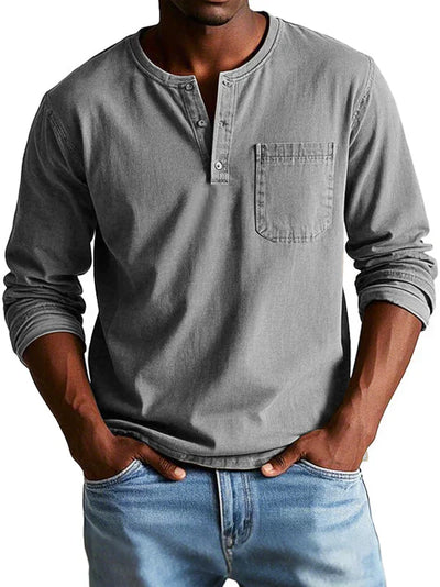 Ben | Men’s Casual Long Sleeve Henley Shirt