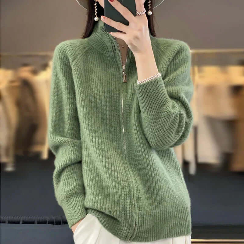 Samantha | Zipper Knit Sweater for Women