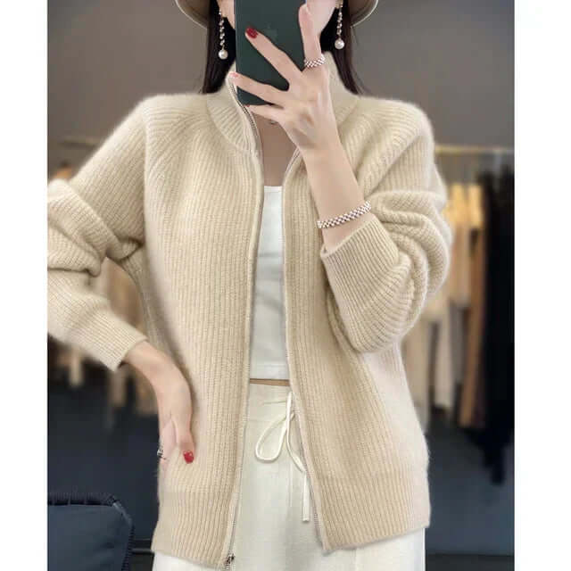 Samantha | Zipper Knit Sweater for Women