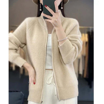 Samantha | Zipper Knit Sweater for Women