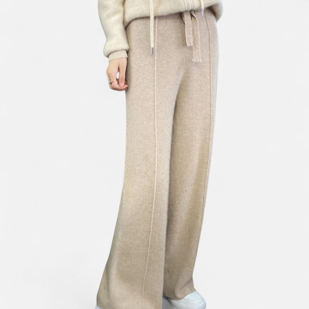 Isabel | Women’s Wide Leg Comfy Fit Classic Wool Trousers