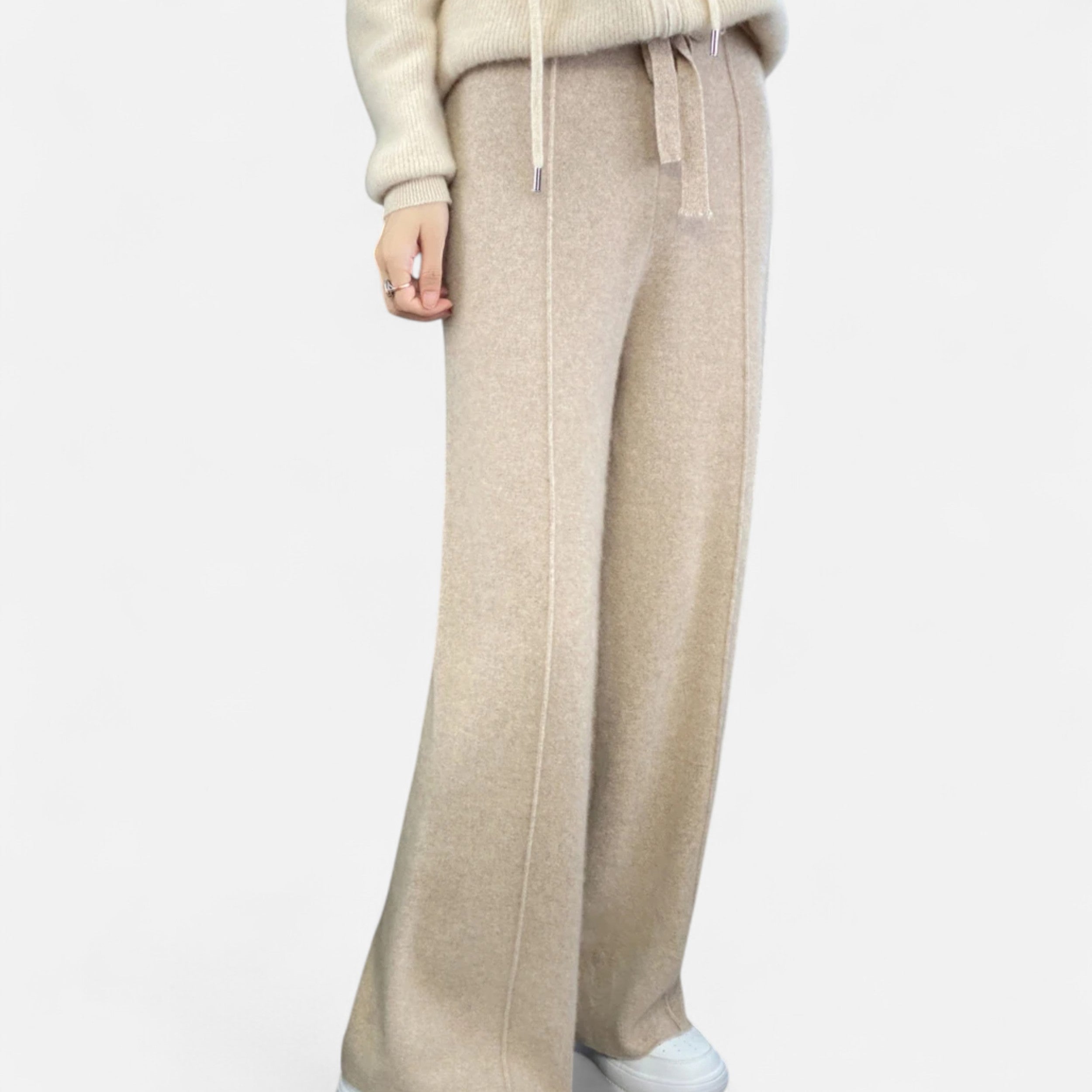 Isabel | Women’s Wide Leg Comfy Fit Classic Wool Trousers