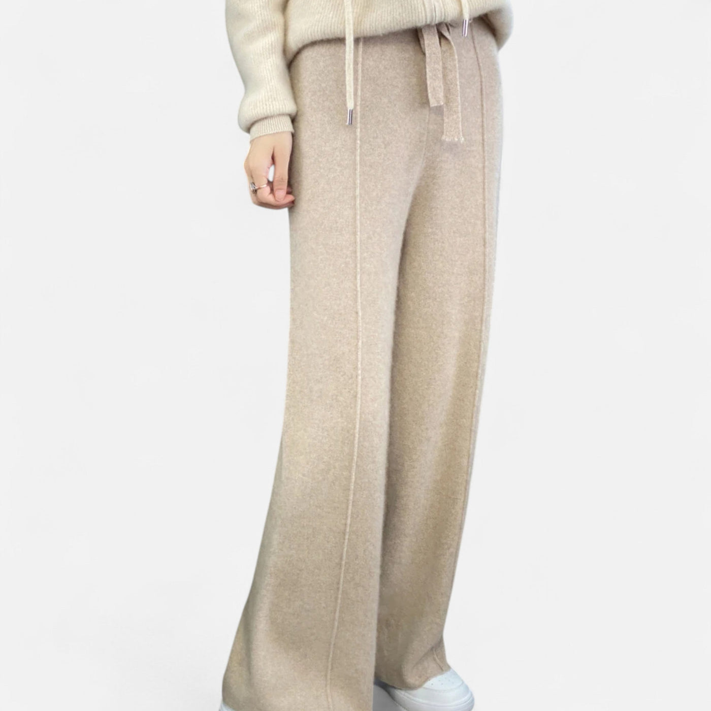 Isabel | Women’s Wide Leg Comfy Fit Classic Wool Trousers