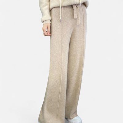 Isabel | Women’s Wide Leg Comfy Fit Classic Wool Trousers