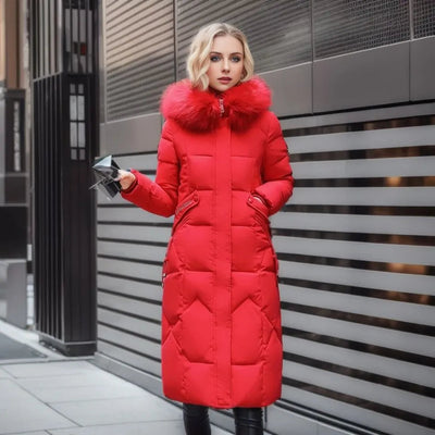 Hannah | Women’s Winter Quilted Coat with Hood Trim