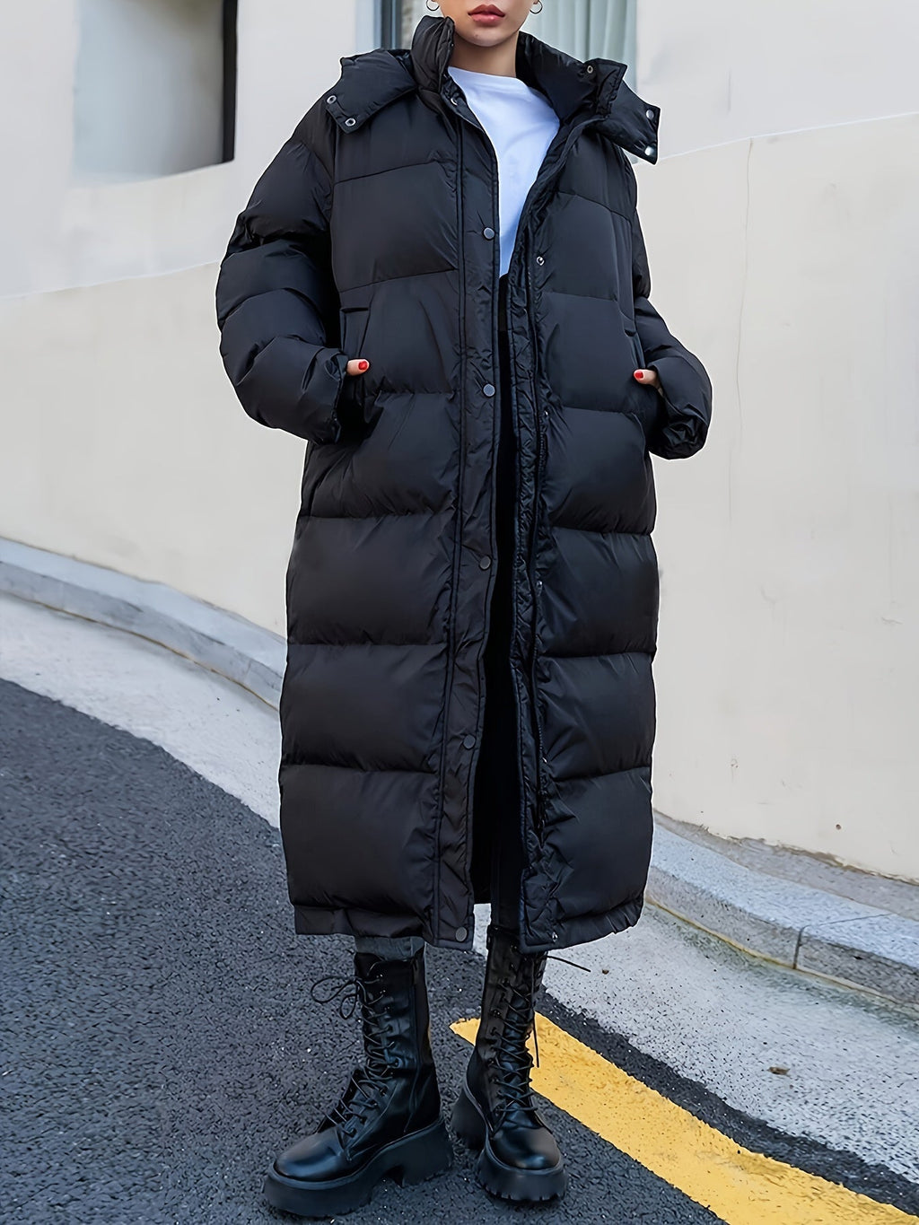 Jessica | Long Women's Puffer Jacket with Hood