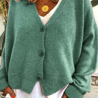 Claire | Women’s Loose Fit V-Neck Cozy Knit Cardigan
