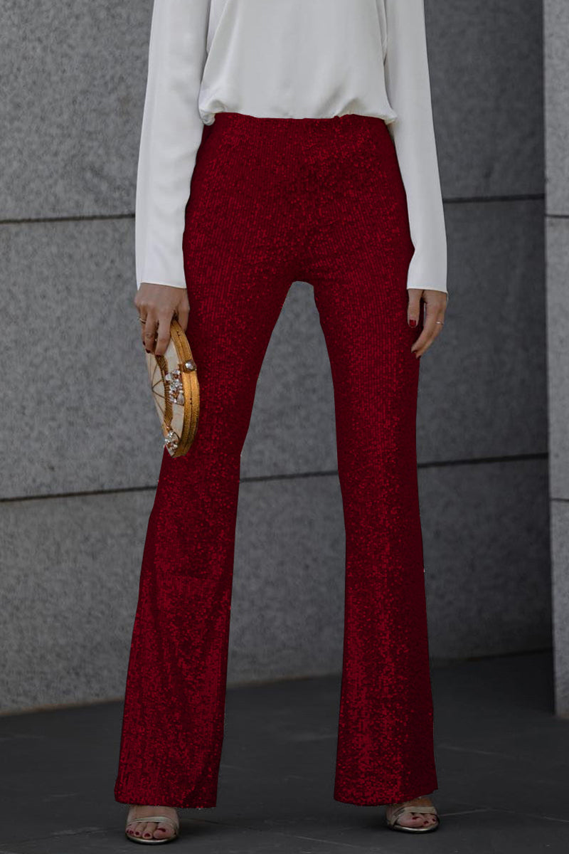 Madison | Women Partywear Flared Sequin Trousers