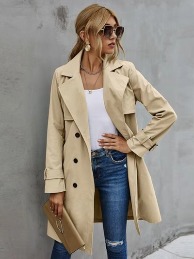 Beatrice | Women’s Double Breasted Belted Trench Coat