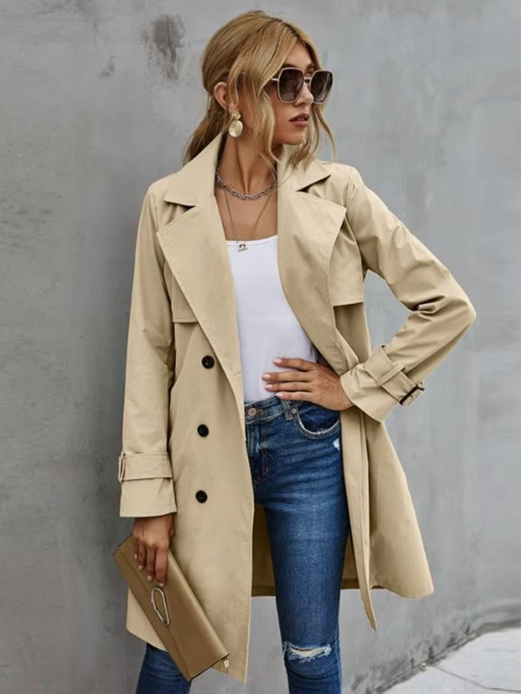 Destiny | Women’s Double-Breasted Trench Coat