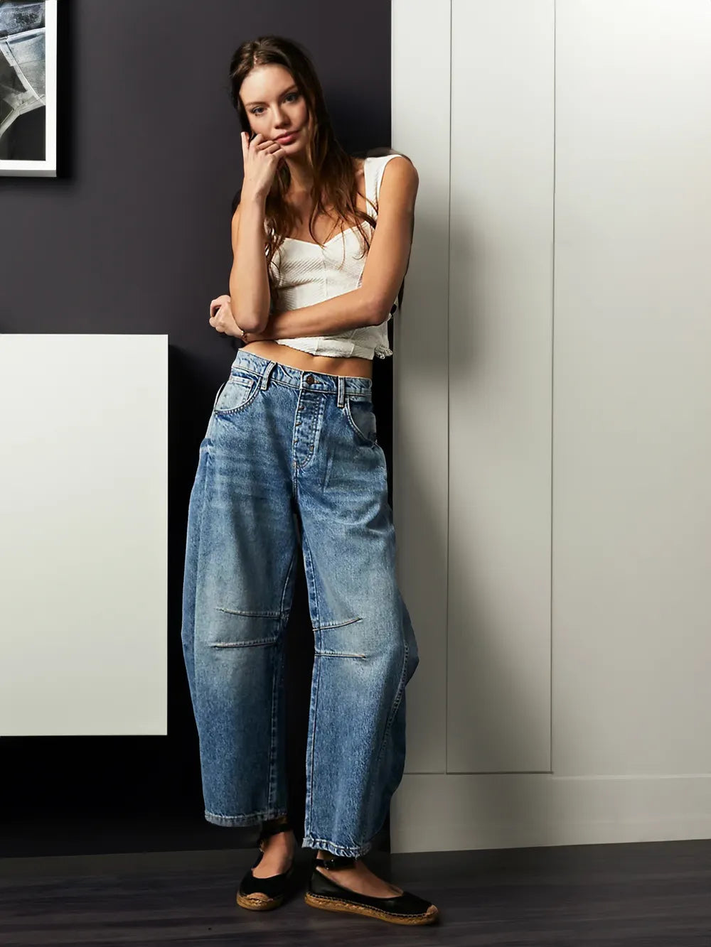 Olivia| Women’s Stylish Wide-Leg Denim Pants