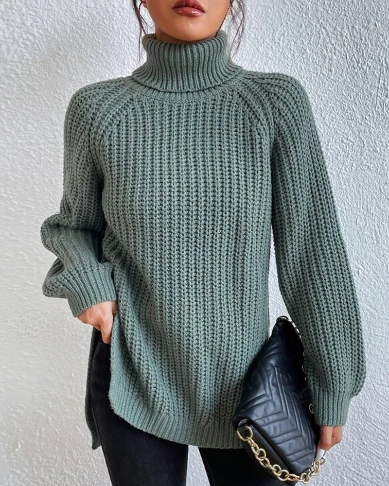Olivia | Women’s Cozy Winter Ribbed Knit Sweater