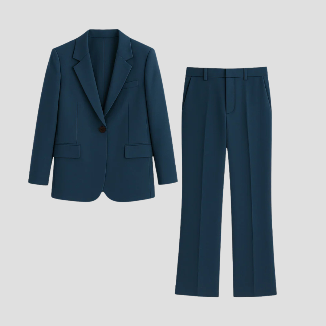 Evelyn | Women’s  Tailored Suit Set with Long Blazer