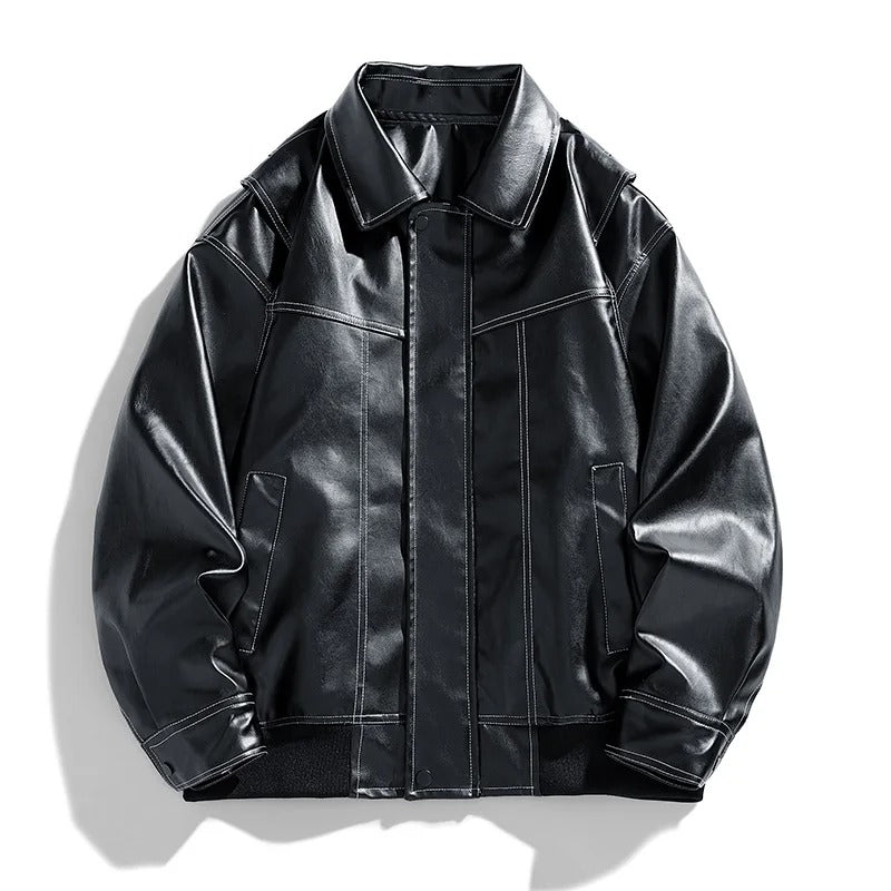 Cory | Men’s Modern Oversized Leather Bomber Jacket