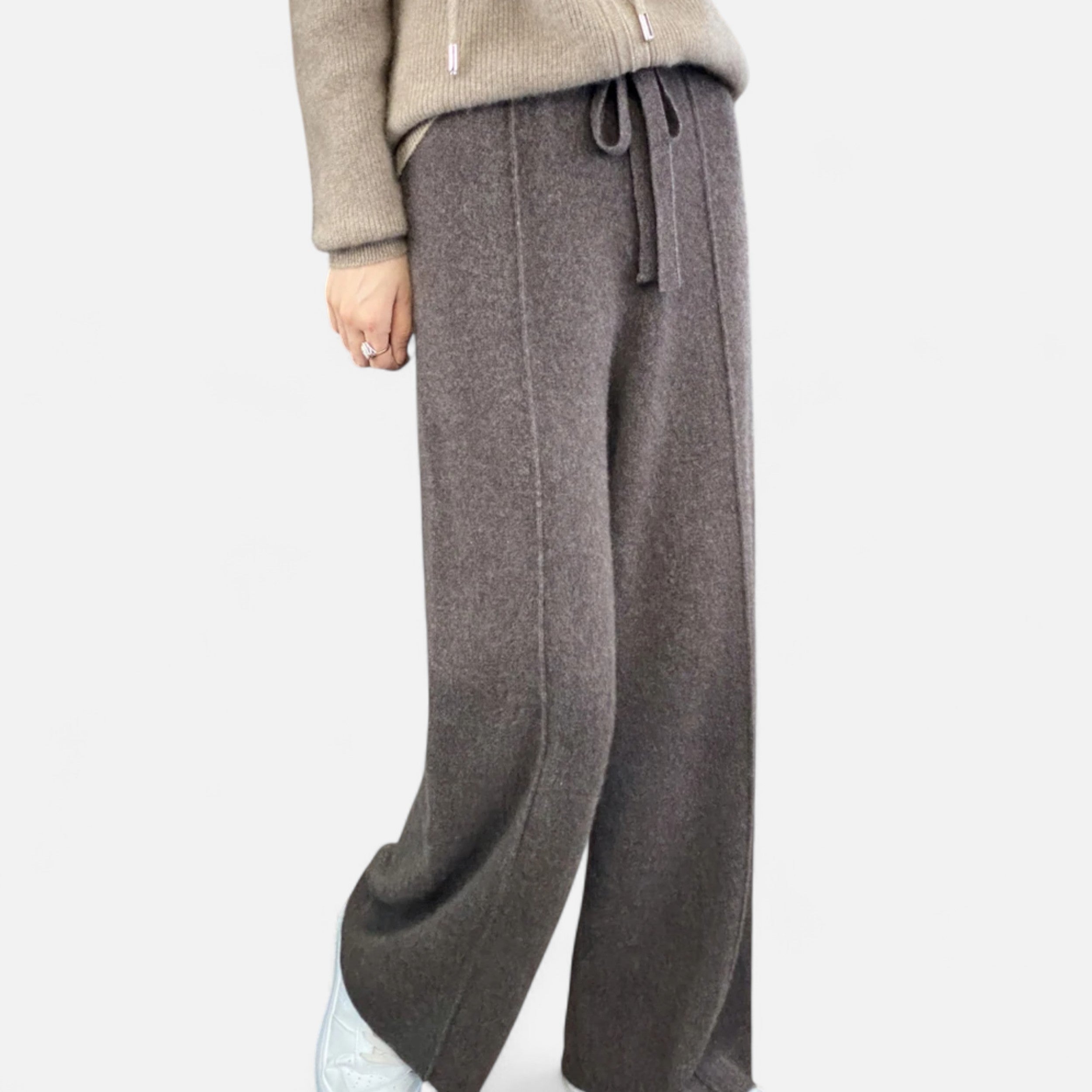 Isabel | Women’s Wide Leg Comfy Fit Classic Wool Trousers