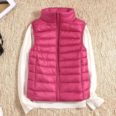Rose | Women’s Lightweight Zip Front Puffer Vest