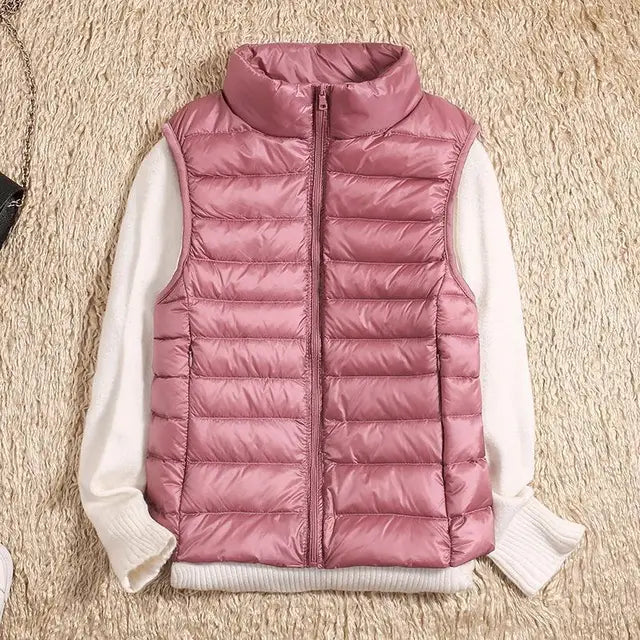 Rose | Women’s Lightweight Zip Front Puffer Vest