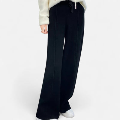 Isabel | Women’s Wide Leg Comfy Fit Classic Wool Trousers