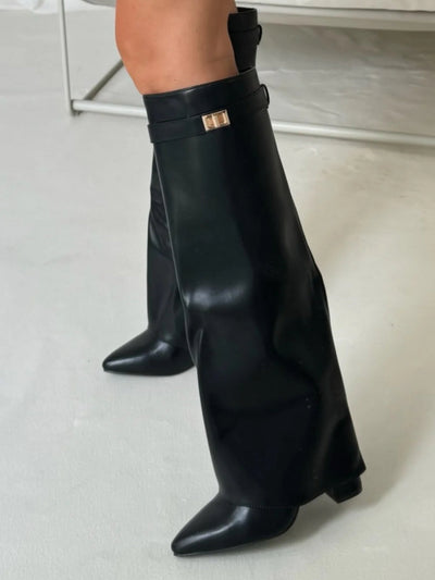 Daisy | Women's Winter Zip-Up Slouchy High Heel Boots