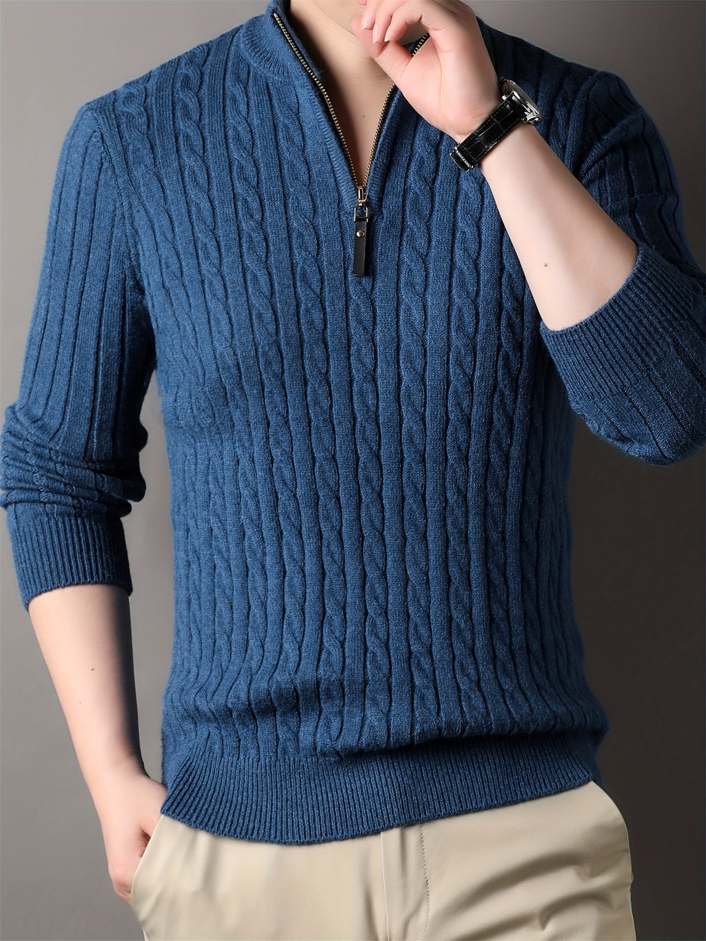 Jayden | Men Ribbed Pattern Warm Winter Sweater