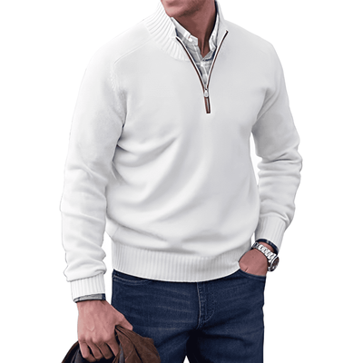 Evan | Men’s Knitted Half-Zip Pullover Jumper