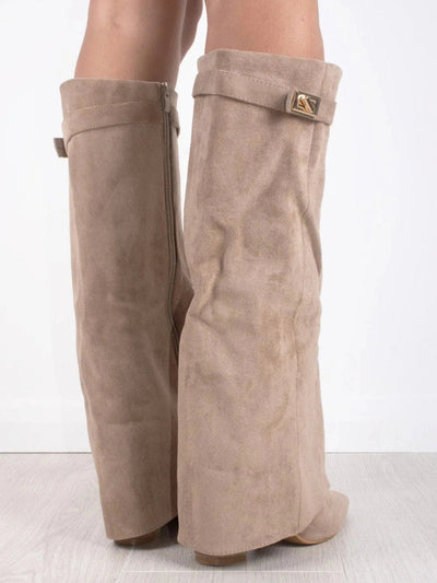 Daisy | Women's Winter Zip-Up Slouchy High Heel Boots