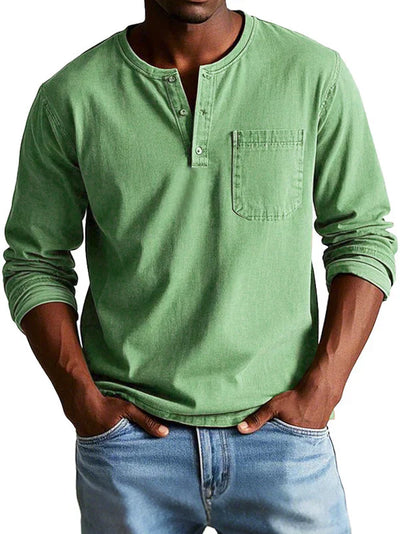 Ben | Men’s Casual Long Sleeve Henley Shirt