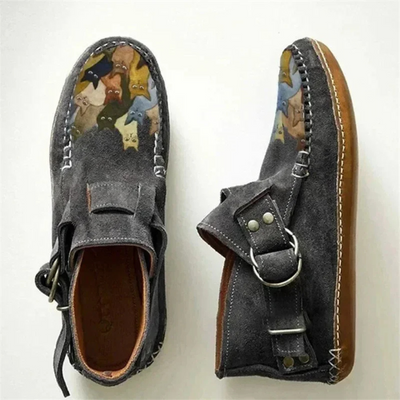 Danielle | Women’s Casual Slip-On Shoes with Cat Print