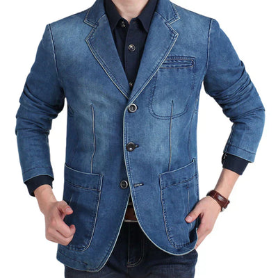 Aiden | Men’s Trendy Formal Casual Denim Blazer