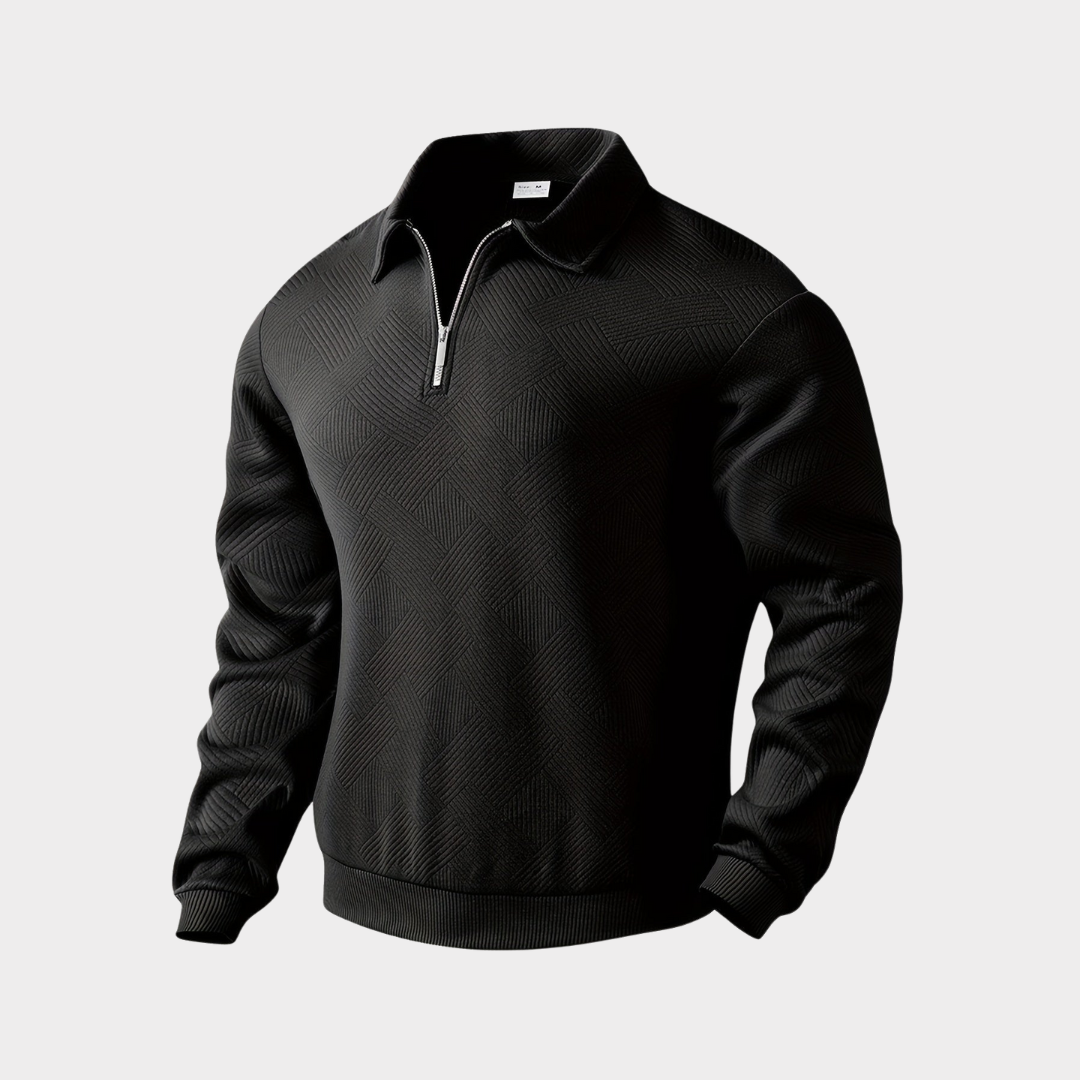 Vince | Men’s Casual Textured Design Half Zip Sweater