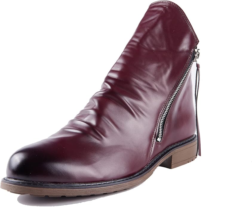 Adrian | Durable Leather Ankle Boots With Zipper For Men