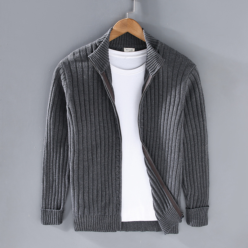 Corey | Men’s Warm Knitted Zip Jacket Winter Cardigan