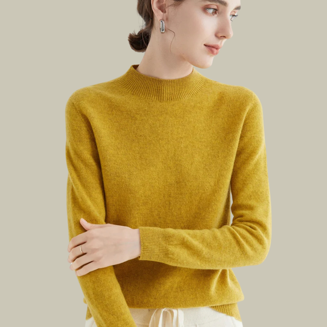 Ivy | Women’s High Neck Slim Fit Merino Wool Sweaters