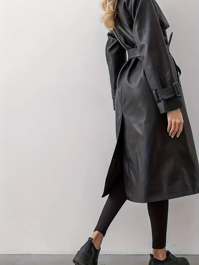 Eleanor | Women’s Long Belted Double-Breasted Trench Coat