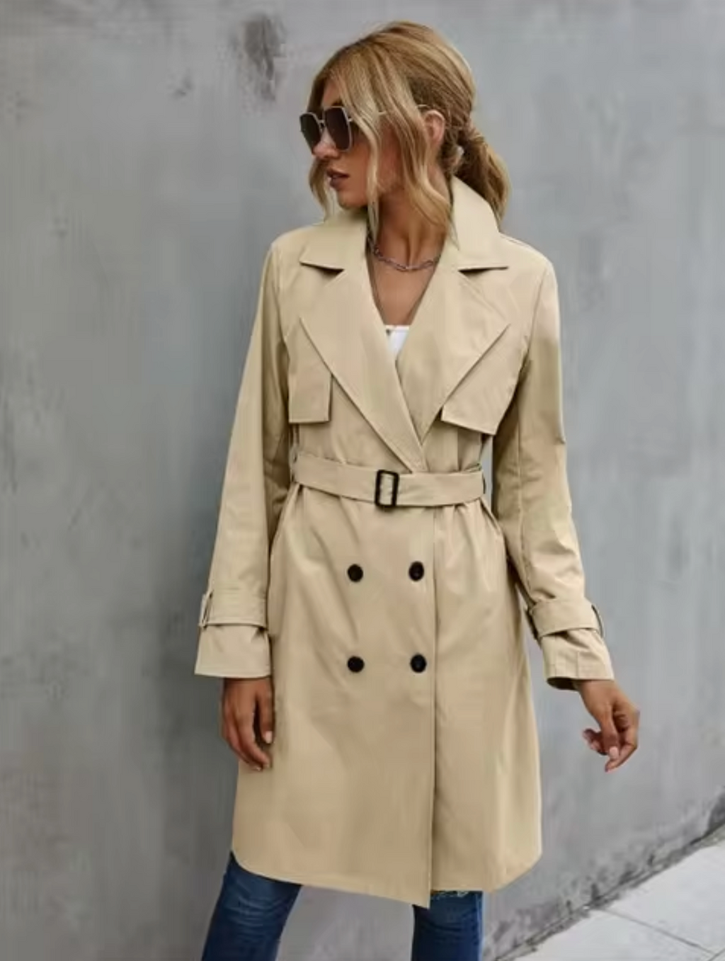 Destiny | Women’s Double-Breasted Trench Coat