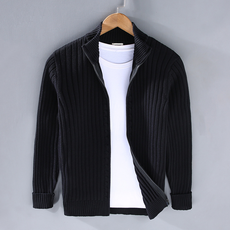 Corey | Men’s Warm Knitted Zip Jacket Winter Cardigan