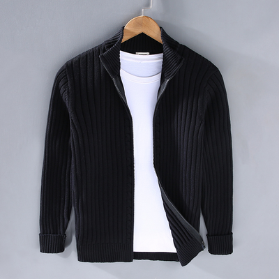 Corey | Men’s Warm Knitted Zip Jacket Winter Cardigan