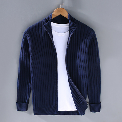 Corey | Men’s Warm Knitted Zip Jacket Winter Cardigan