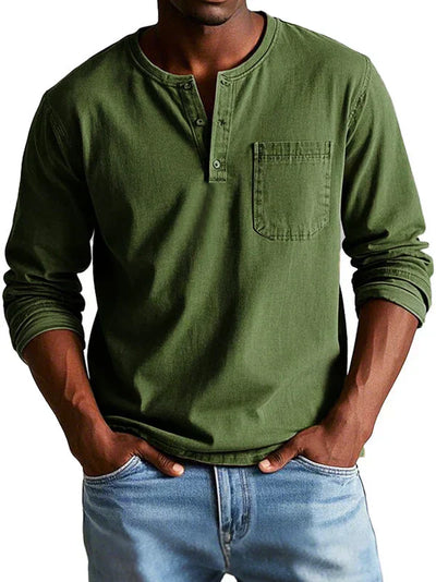 Ben | Men’s Casual Long Sleeve Henley Shirt