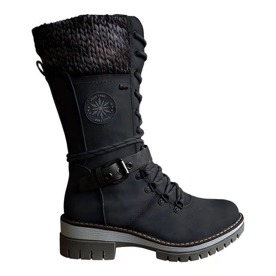 Brooklyn | Women’s Lace-Up Winter Boots with Knit Cuff