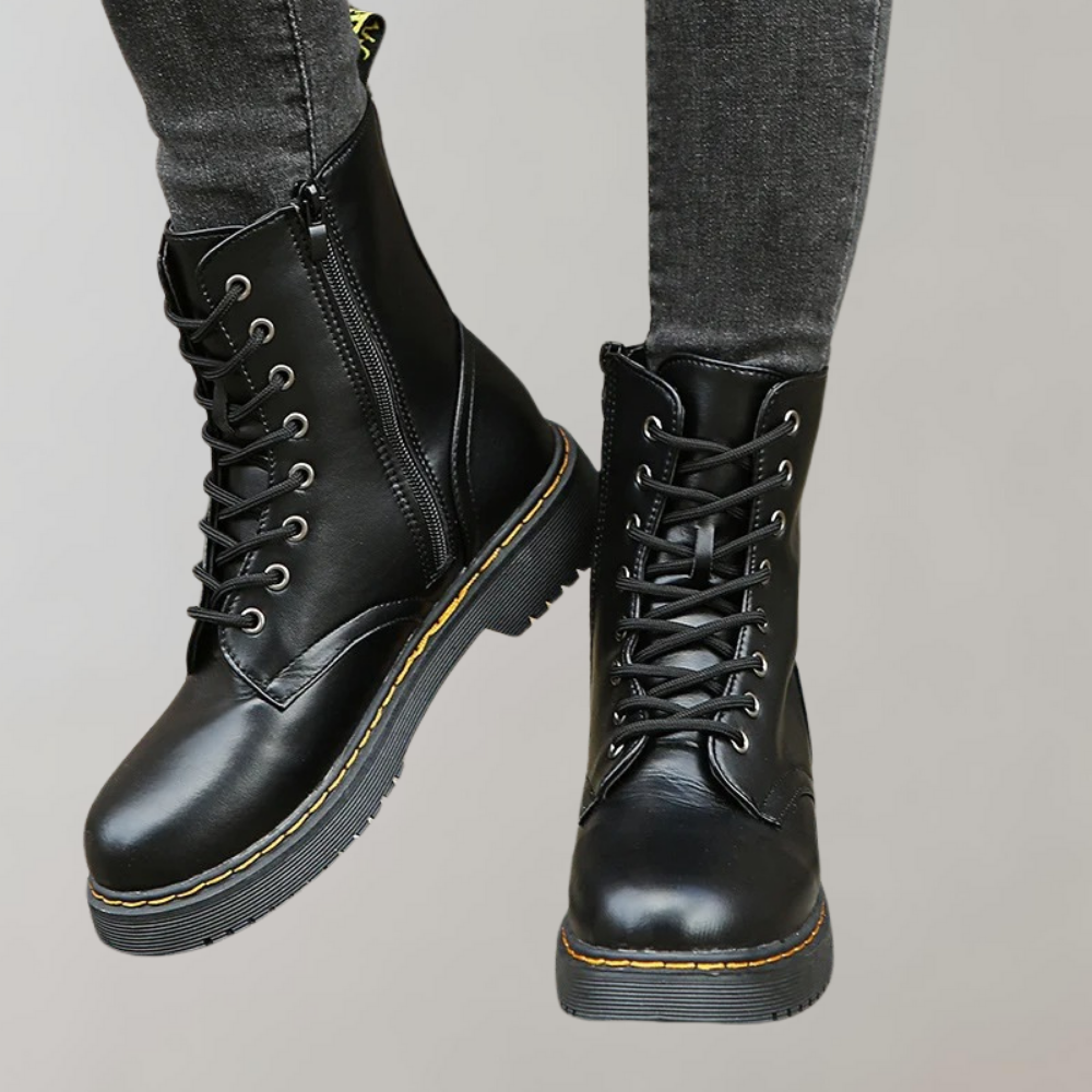 Ethan | Men’s Lace-Up Leather Combat Boots