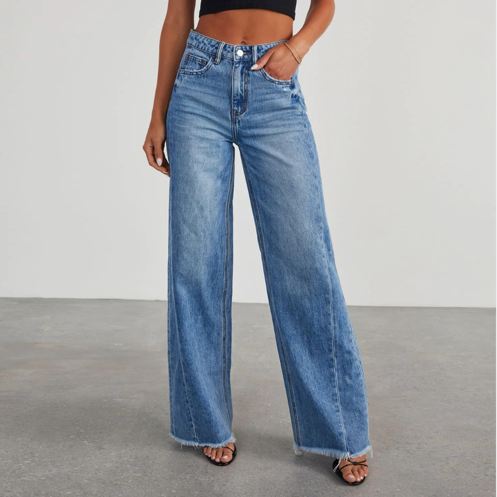 Riley | Women’s Casual Wide-Leg High-Waisted Jeans