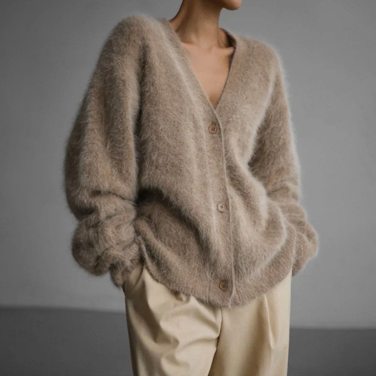 Hailey | Women’s Relaxed Fit Fluffy Knit Cardigan
