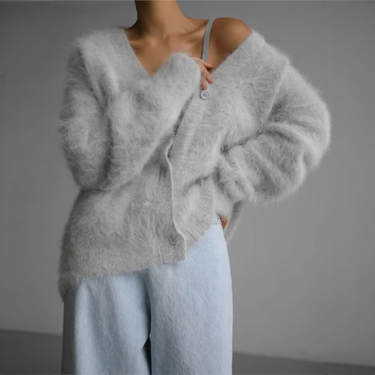 Hailey | Women’s Relaxed Fit Fluffy Knit Cardigan