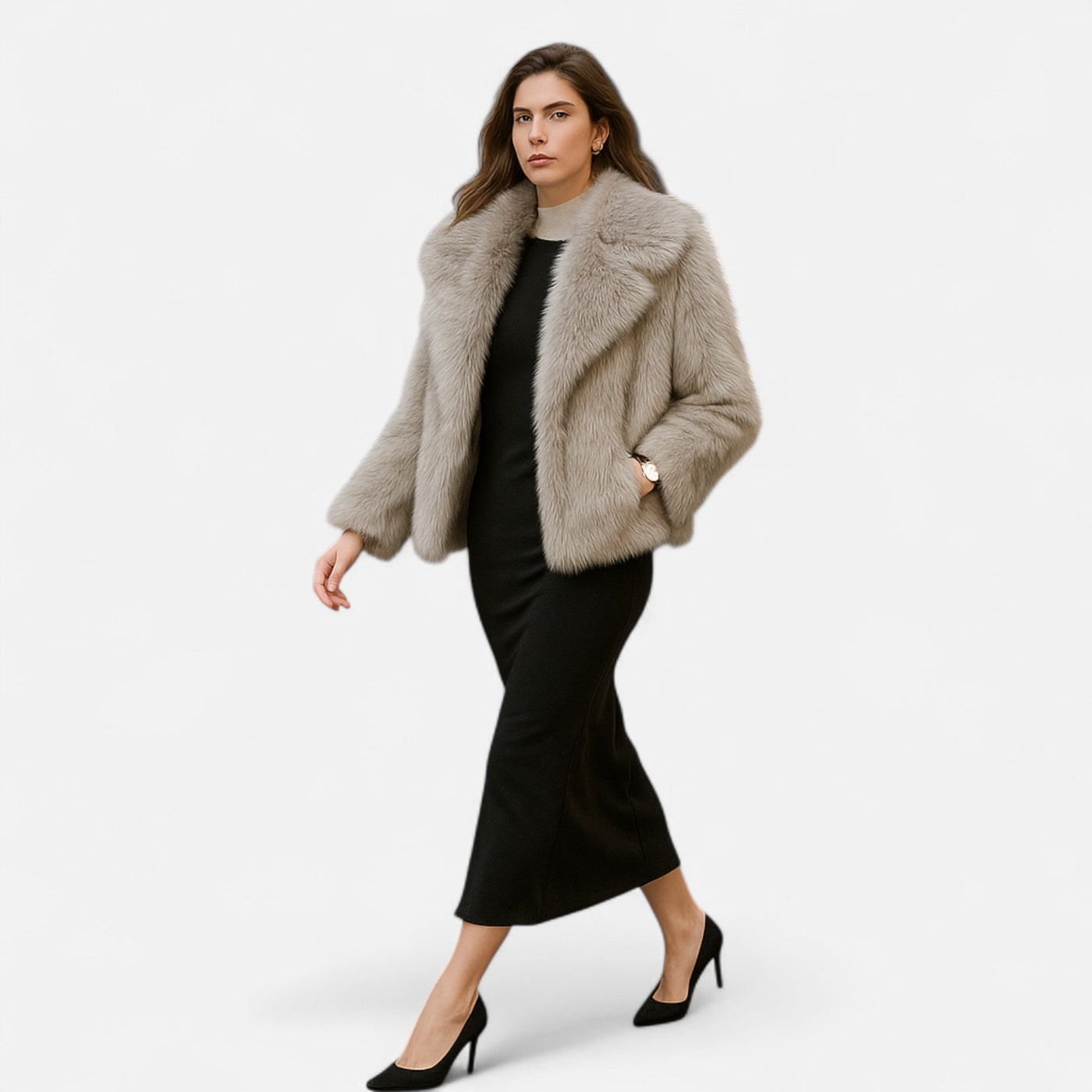 Anna | Women’s Chic Faux Fur Warm Jacket