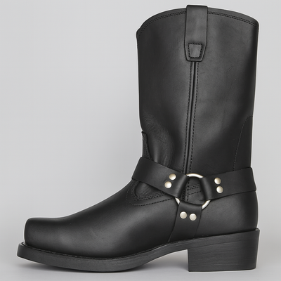 Brooklyn | Women’s Winter Leather Cowboy Boots with Buckle
