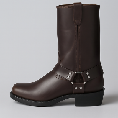 Brooklyn | Women’s Winter Leather Cowboy Boots with Buckle